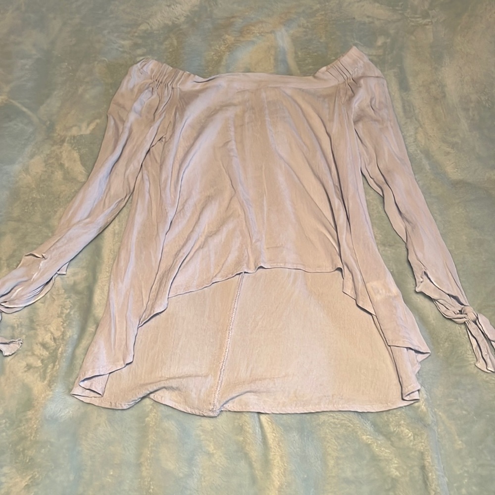 Live 4 Truth Blue Off the Shoulder Long Sleeve Top